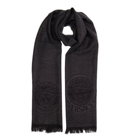 sciarpa guanti versace nero